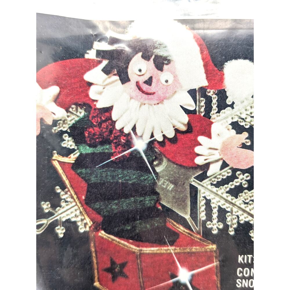 EDNA LOONEY Needleart Kit Jack In The Box 6in Double Sided Christmas Ornament